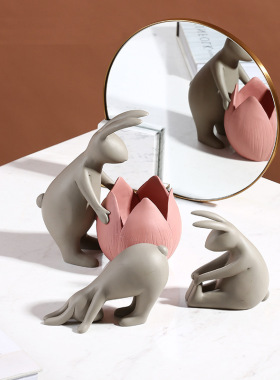 文艺风梦境树脂晚安之吻玩伴摆件