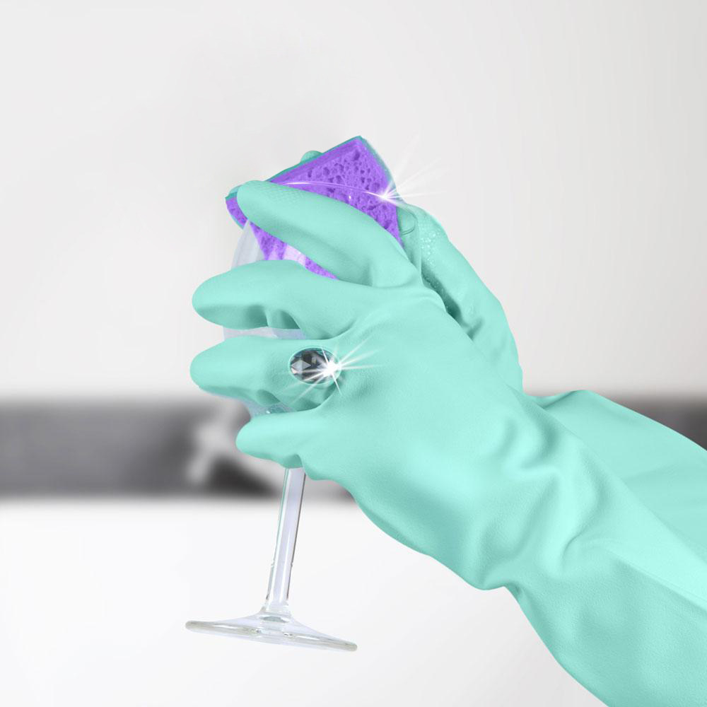 愿一礼物】美国fred 创意厨房薄荷绿戒指手套 防水加厚清洁手套