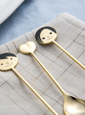 日本原产elfin高桑金属创意镀金430不锈钢ins咖啡勺搅拌棒搅拌勺