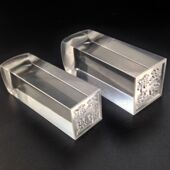 有机方章名章刻字透明章亚克力章定制个人名字章书法篆刻会计柜员