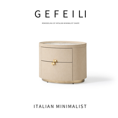2025新款意式极简床头柜设计师款高级感现代简约轻奢卧室床边柜