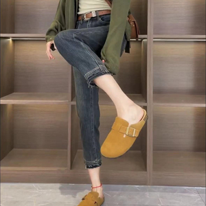 早秋新款大码直筒牛仔裤女弹力高腰显瘦胖妹妹mm九分烟管裤小个子