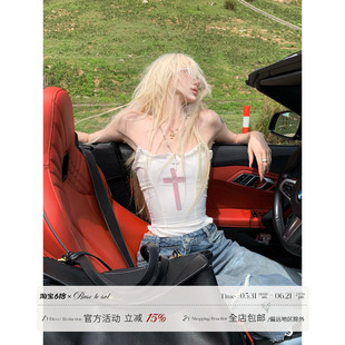 Rase le sol ‘Love & Redemption’十字架抹胸外穿辣妹连体上衣