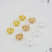 10个装 电泳保色合金15mm花托花心花蕊diy手工发簪头饰璎珞配件