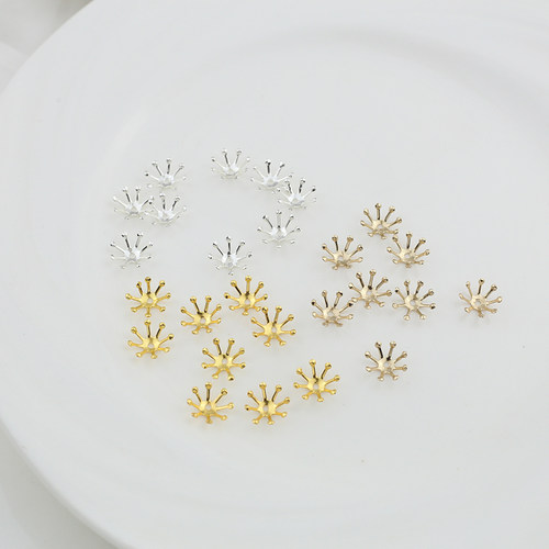 20个装保色纯铜10mm花心花托diy古风发簪绒花步摇多枝花蕊材料