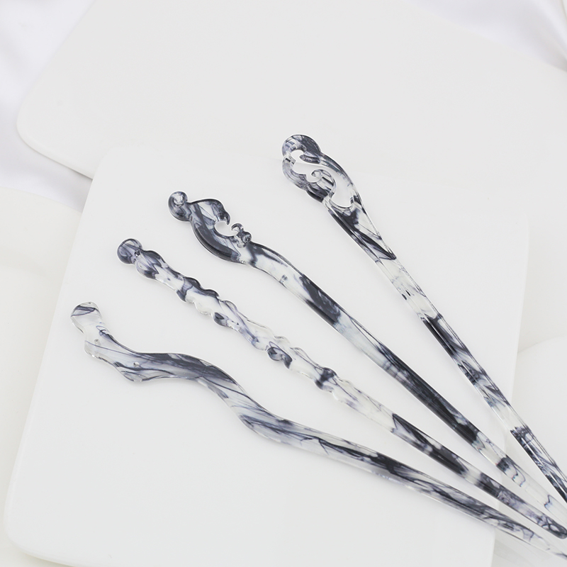 醋酸水墨晕染发簪汉服旗袍簪子