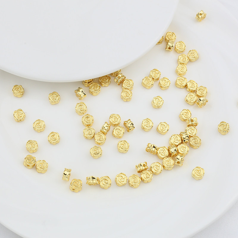 18k电镀真金保色双面玫瑰花扁圆隔珠diy手工串珠手链项链饰品材料,饰品/流行首饰/时尚饰品新,其他DIY饰品配件,淘宝优惠券,粉丝福利购,淘宝优惠卷