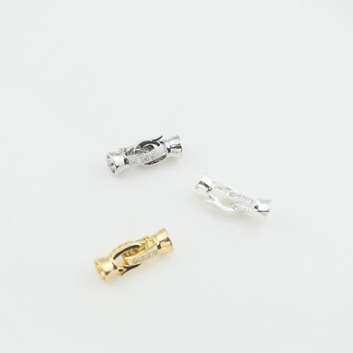 s925纯银双环链扣子手工制作