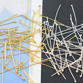 T针9字针 保色纯铜DIY古风饰品配件 球针 串珠材料包流苏步摇配件