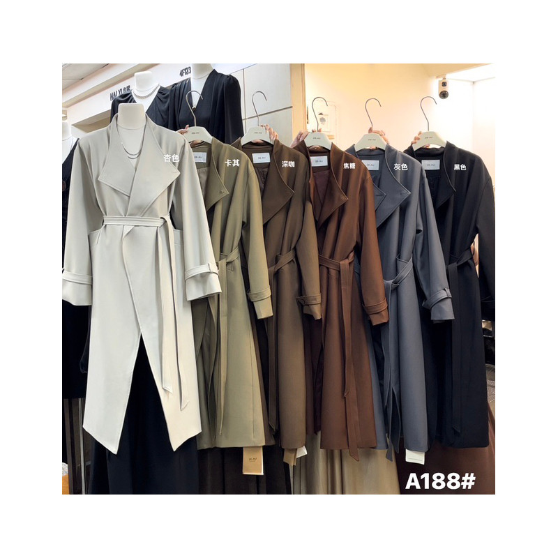 限量现货高品质韩系极简风翻领宽松长款设计感风衣外套,女装/女士精品,西装,淘宝优惠券,粉丝福利购,淘宝优惠卷