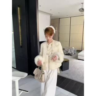 清狐狸毛90羽绒国风羽绒服 特价 1621意法艾丽贝儿