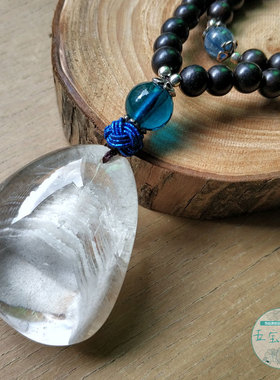 原创首饰品天然白幽灵水晶毛衣链