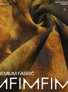 PINTO棉灯芯绒柔软黄石公园印花衫连衣裙面料 意大利进口