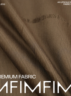 ARM.P高定 超细腻棉质灯芯绒灰绿色裤子面料 幅宽150CM 405G/M