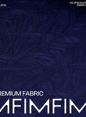 古风疏影 瑞士羊毛面料宝蓝色提花针织蕾丝服装布料 幅宽110CM