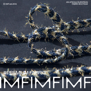 H276蓝金色小香风镶边条辅料