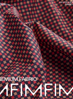 G&CC .PA时装格子印花羽绒服面硬挺布料 宽135CM 意大利直邮