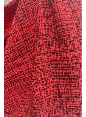 G&CC WV羊毛黑红色格外套夹克衫西装布 宽152CM 620G/M意大利进口