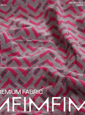 ARM VI97%EA3%针织玫红/灰提花面料 宽165CM 180G/M 意大利直邮