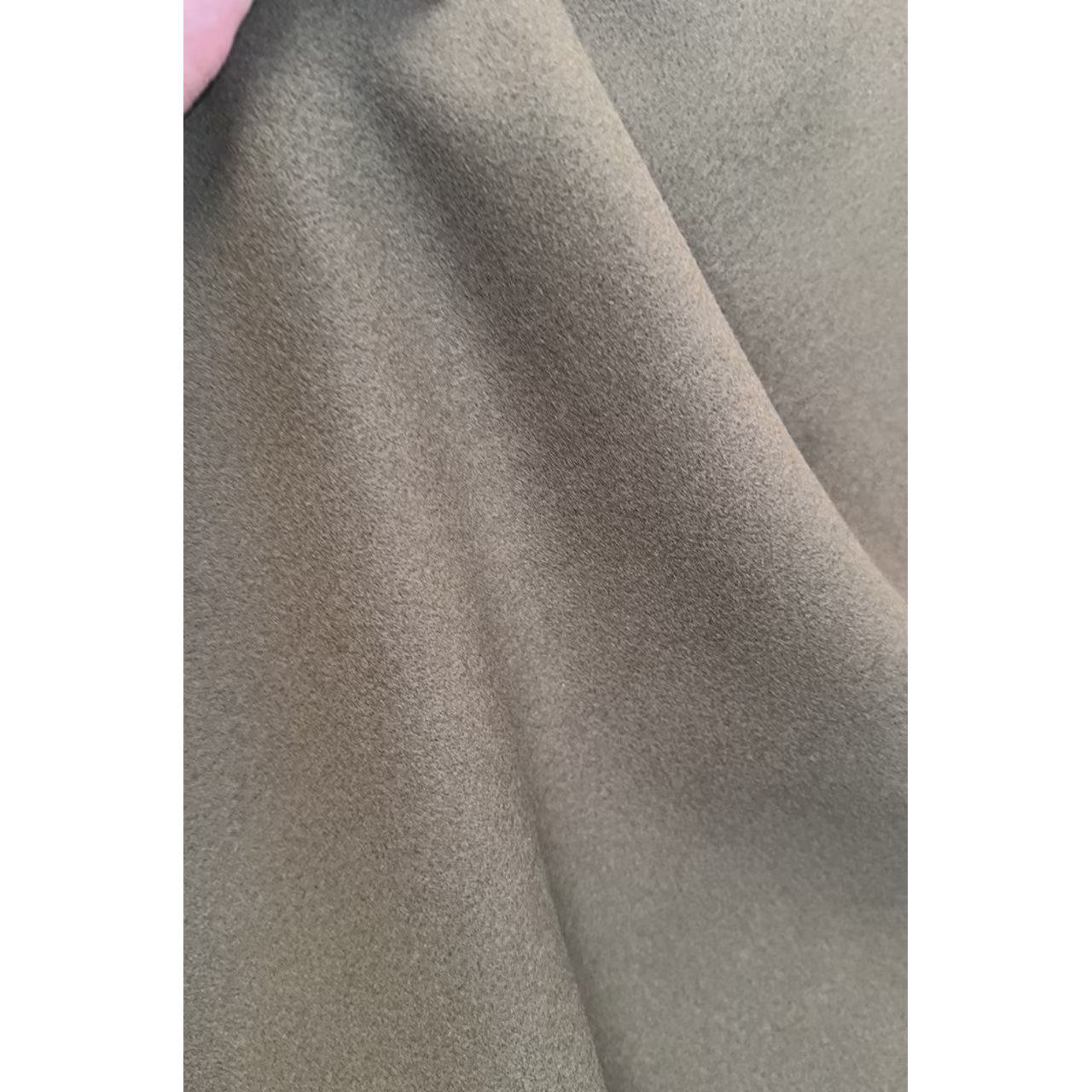 AGN 羊毛墨绿色双层可剥外套大衣面料 宽147CM 685G/M 意大利进口