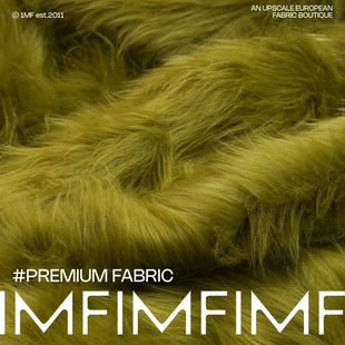 1019G 宽150CM M意大利直邮进口 .PA环保皮草黄绿调面料 G&CC