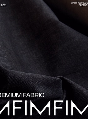 M家面料 .CO棉质原浆牛仔黑蓝面料宽147CM 640G/M 意大利直邮