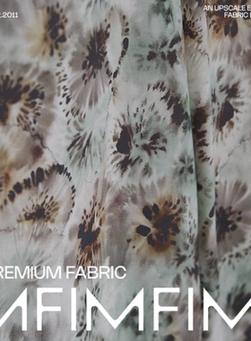 9088天丝面料白色底印花服装布料 幅宽135CM