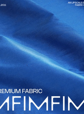 G&CC VI 混纺 弹力绒棉蓝色面料 宽130CM 333G/M意大利直邮进口