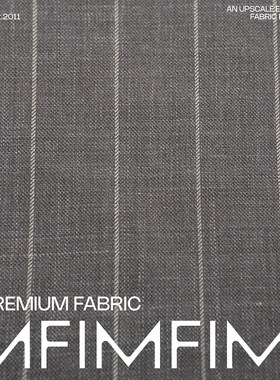 ARM*高定 全羊毛面灰色条纹衬衫外套裤子布料宽155CM237G/M