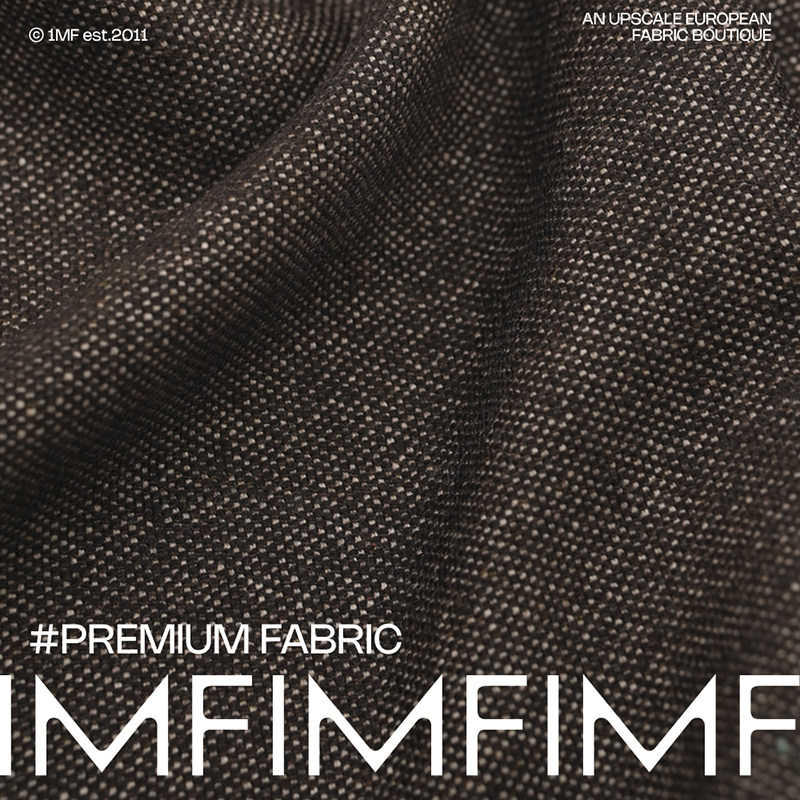 意大利进口 WV羊毛面料巧克力色双面羊毛芝麻点西装外套布宽145CM