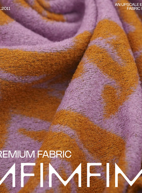 JIS 80初剪羊毛20%PL提花针织开衫外套布宽153CM515G/M意大利进口