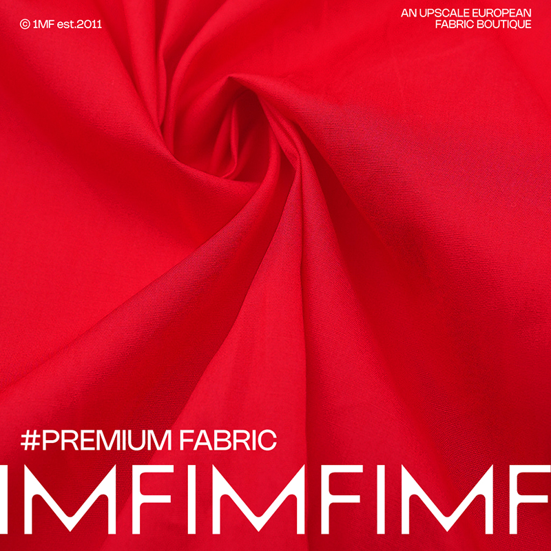 G&CC 棉面料红色衬衫服装布料 幅宽145CM 180G/M 意大利进口