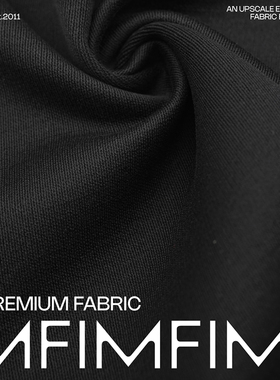 AGN 棉混纺 黑色裤子外套面料 宽155CM 意大利进口