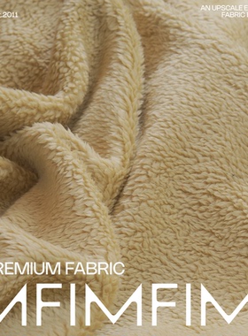 BAL WO羊毛混纺 黄色针织泰迪面料 宽110CM 822G/M意大利直邮