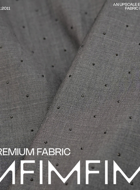 英国精纺羊毛面料灰色亮钻西装服装布料 幅宽150CM 242G/M