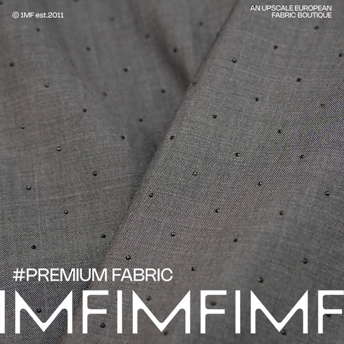 英国精纺羊毛面料灰色亮钻西装服装布料 幅宽150CM 242G/M
