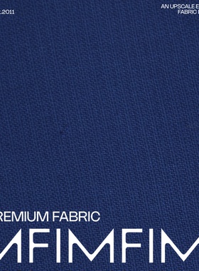 G&CC面料 棉+麻面料蓝色服装布料 宽140CM 意大利直邮进口