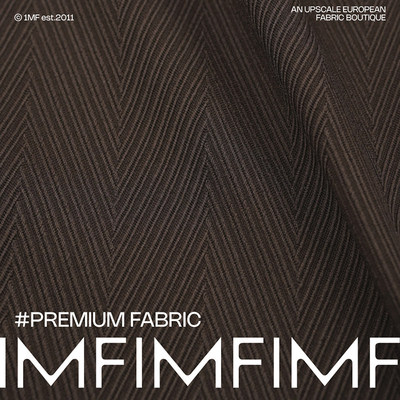 G&CC 人字纹羊毛面料巧克力棕外套裤子布料宽153CM675G/M意大利