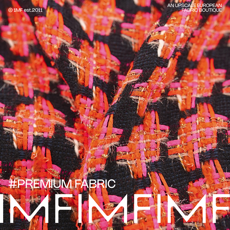 英国林顿粗花呢LX6577羊毛棉混纺小香面料幅宽152厘米342G/M