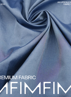 AGN  PA真丝混纺 蓝色衬衫连衣裙羽绒服面布 宽145CM意大利进口