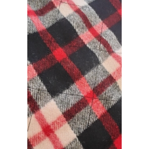 BAL面料90%WO10%PL格纹布料意大利直邮