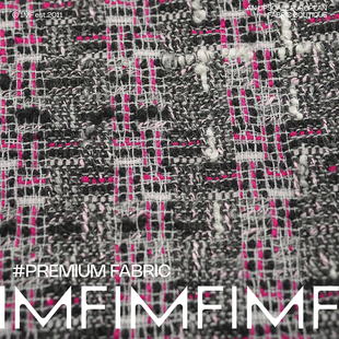 英国林顿粗花呢L6613羊毛棉混纺小香面料幅宽150厘米 700G