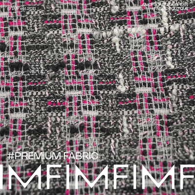 英国林顿粗花呢L6613羊毛棉混纺小香面料幅宽150厘米 700G/M