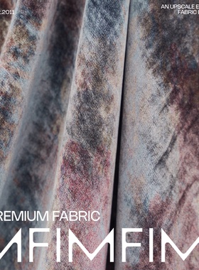 意大利进口PINTO VI SE真丝黑科技丝绒混纺 印花面料宽135CM250G