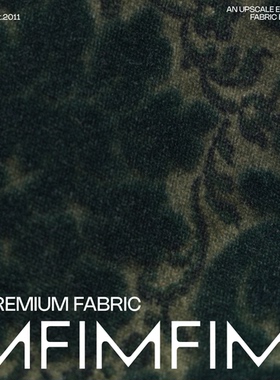 意大利进口 PINTO .CO棉质绒布印花服装面料 宽140CM 396G/M