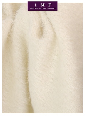 G&CC面料 50%WP50%WV白色长毛毛面料宽150CM800G/M 意大利直邮