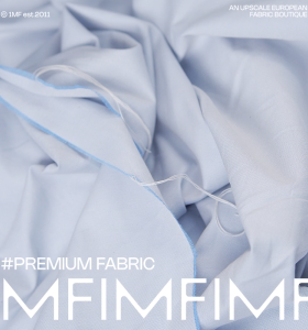 G&CC面料CO棉质面料蓝白色服装布料宽142CM255G/M意大利进口