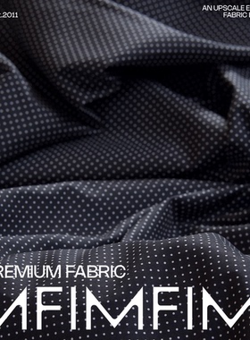 Z家 新款新花 .CO棉质面料黑底小波点服装布料 宽140CM