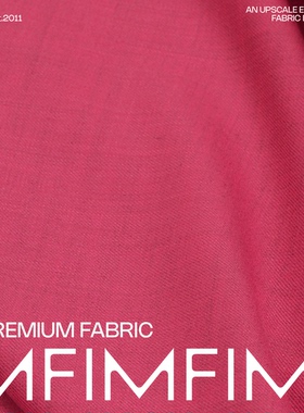 G&CC面料 羊毛+时装面料玫红色净色布宽140CM 282G/M 意大利直邮