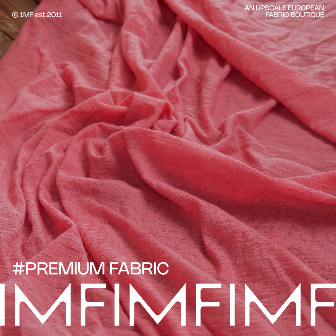 日本进口微弹针织羊毛面料橘粉